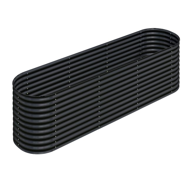 Hochbeet Stahl Oval - L - 320(L) x 80(W) x 80 (H) - Anthrazit