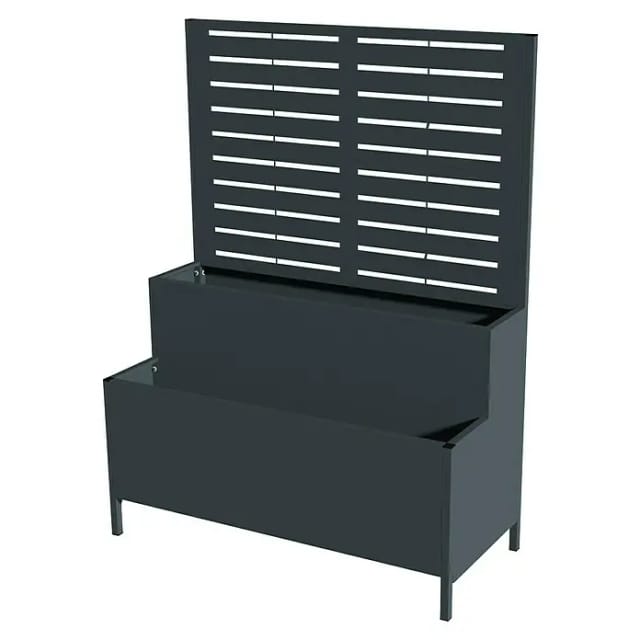 Westmann Pflanzkasten mit Rankgitter Dekora 5 Anthrazit 40x90x120cm