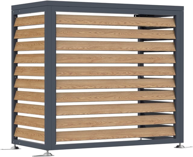 Westmann Verkleidung Wärmepumpe Boxa S Anthrazit & Holzoptik 56x100x97cm