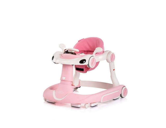 Chipolino Lauflernhilfe Happy Walker 5 in 1 Schaukelfunktion Musik Lichter Räder rosa
