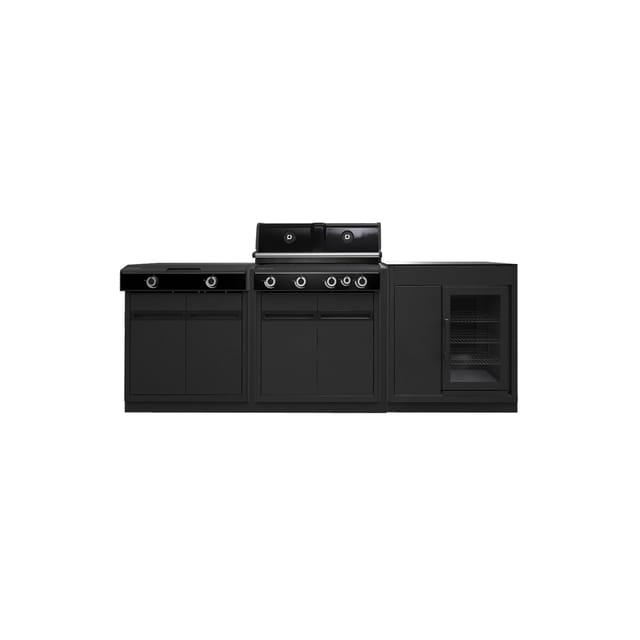 Outdoorchef HEAT Outdoor Küche 3-teilig: X-415/245 + Caso BBQ Cooler - mit Arbeitsplatte aus Granit