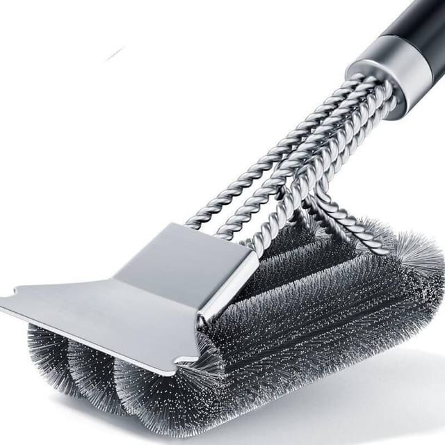 Grillreinigungsbürste Und -schaber – Grilldrahtbürste – 46 Cm Grillreiniger Aus Edelstahl – Sicheres Grillzubehör Und -werkzeuge