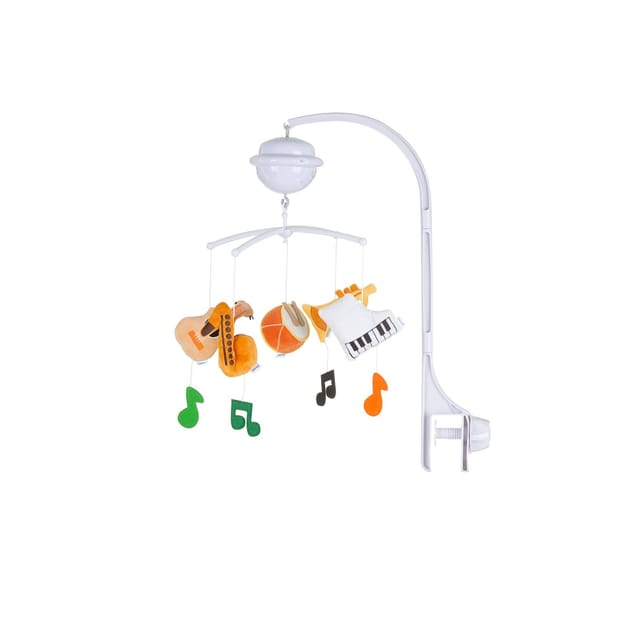 Chipolino Musikmobile Bluetooth-Funktion Projektor Plüschfiguren Universalklemme orange