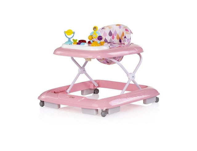 Chipolino Lauflernhilfe Baby Steps Musik Spielpanel Räder Stopper klappbar Licht rosa