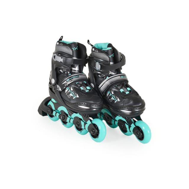 Byox Inliner Dazzle türkis PU-Rollen Bremse Tasche ABEC-5-Kugellager Ratschband Größe S (30-33)