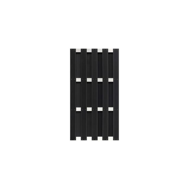 WPC-Sichtschutzzaun CARMENO - 1x Element, ca. 180 x 90 cm - Schwarz