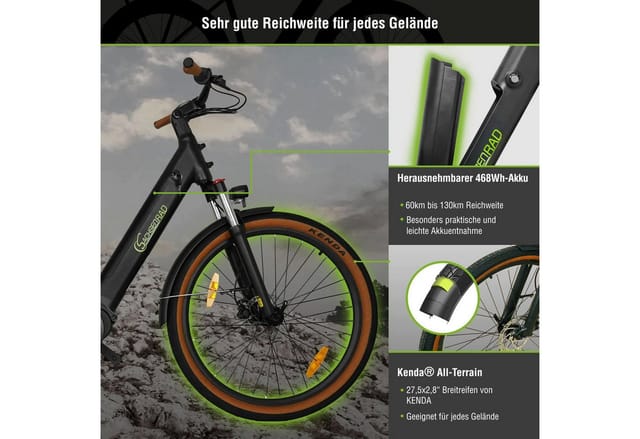 SachsenRAD E-SUV CityBike C5R Centro mit Alarmanlage
