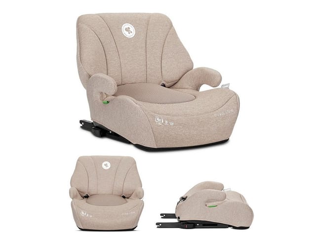 Lorelli, Kindersitzerhöhung Pyxis Isofix 125-150 cm Rückenlehne abnehmbar EPS beige