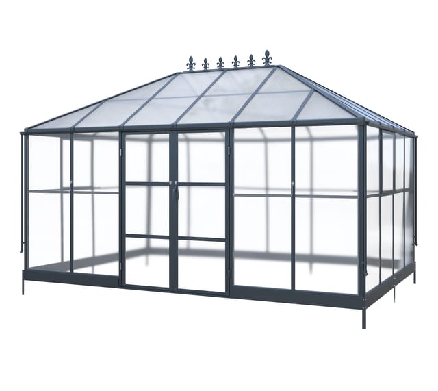 Westmann Gewächshaus Suprema XL Schwarz 284x421x262cm