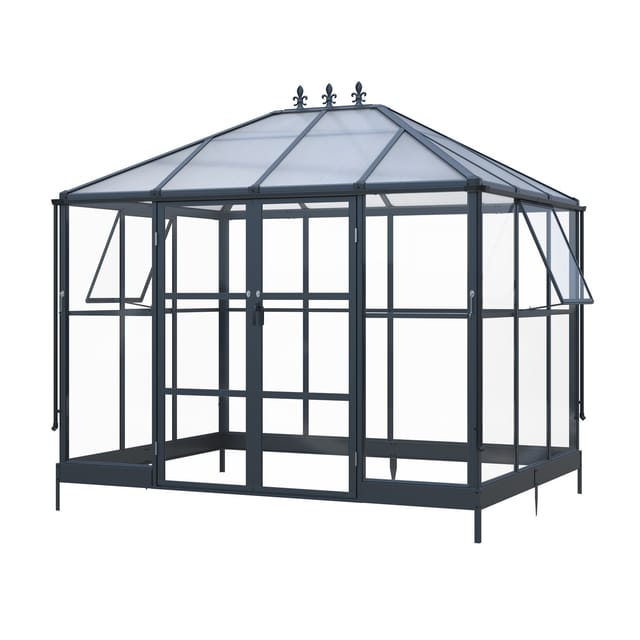 Westmann Gewächshaus Suprema M Schwarz 215x284x243cm
