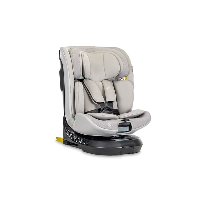 Lorelli Kindersitz Solaris i-Size 40 - 150 cm Stützbein 360 Grad Drehung Kissen grau