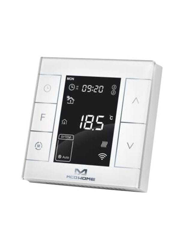 MCO Home Thermostat MH7 für Elektroheizungen (mit Feuchtigkeitssensor) Version 2 (weiß)