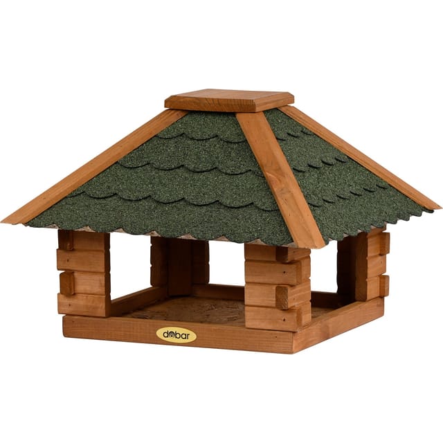 dobar Vogelhaus Blockhaus 4-eckig, Bitumendach