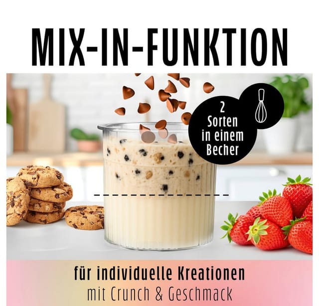 GOURMETMAXX Eismaschine 800W schwarz 2x 500ml