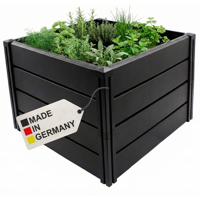 NYVI Hochbeet NYVIGreen - Gartenbeet aus wetterfestem & recyceltem Kunststoff - Pflanzenbeet Ausführung:M 82x82x61cm 336 Liter