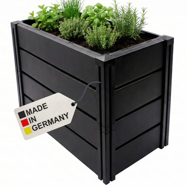 NYVI Hochbeet NYVIGreen - Gartenbeet aus wetterfestem & recyceltem Kunststoff - Pflanzenbeet Ausführung:M 82x44x61cm 196 Liter