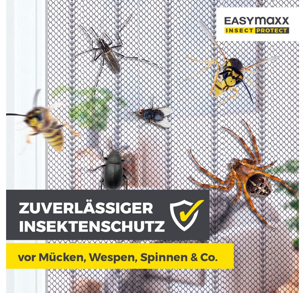 EASYmaxx Moskitonetz 100x210cm schwarz Magic Klick Bild 4
