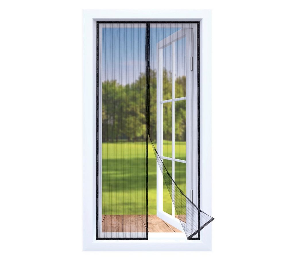 EASYmaxx Moskitonetz 100x210cm schwarz Magic Klick Bild 5