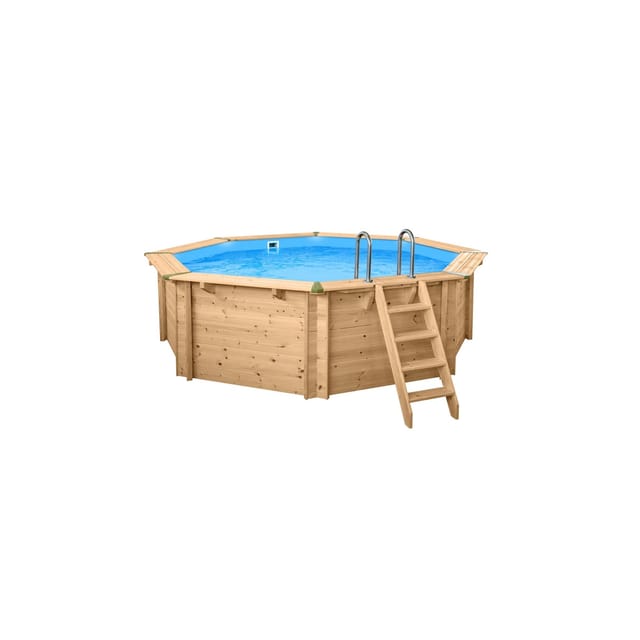 Holzpool „Java“ rund Ø 4,40 m × 1,36 m Wärmepumpe Set