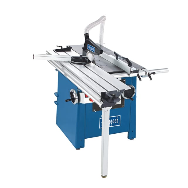 Formatkreissäge Forsa 4.0 Scheppach mit Vorritzer - 400V 4800W | 107mm Schnitthöhe | 440mm Schnittbreite | 1600mm Tischlänge / Besäumlänge