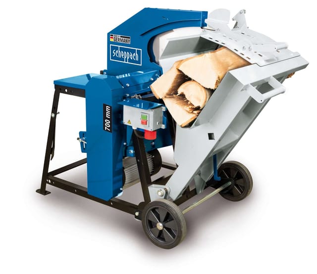 Wippsäge KW7 Scheppach - 400V 7500W | 700mm HW-Sägeblatt | 250-1500mm Schnittlänge | Schnitt-Ø 260mm | Keilriemenantrieb