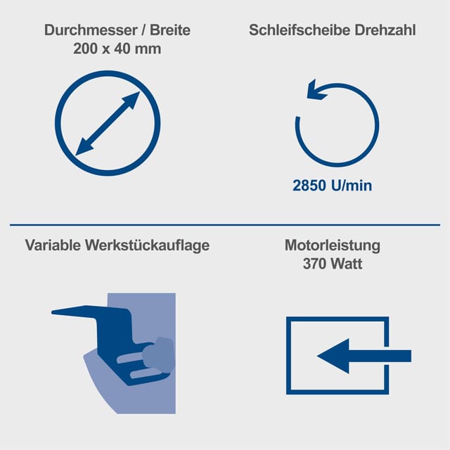 Doppelschleifer BG150 Scheppach - 370W | Ø150mm Schleifstein | inkl. Lampe & Schleifscheibenabzieher