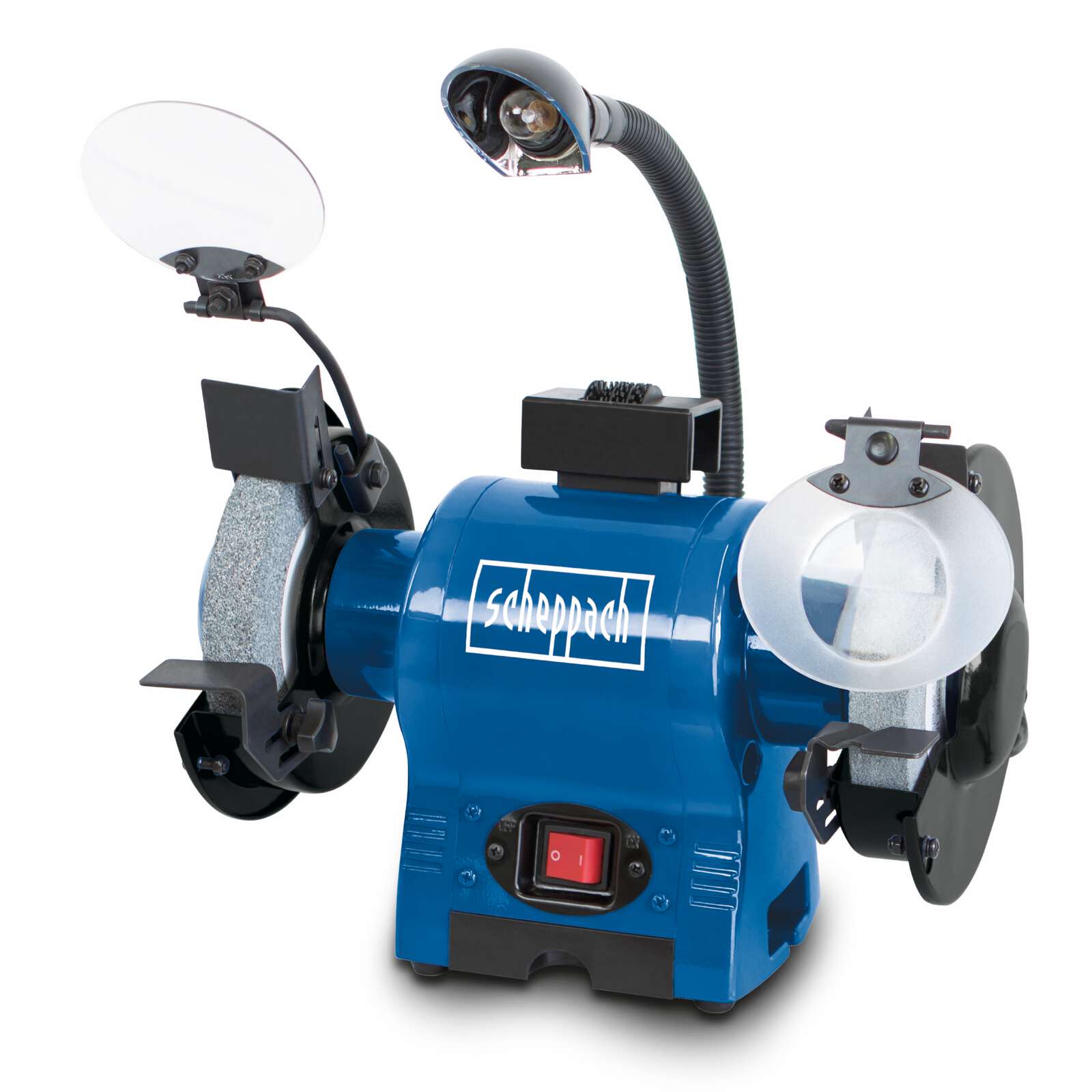 Doppelschleifer BG150 Scheppach - 370W | Ø150mm Schleifstein | inkl. Lampe & Schleifscheibenabzieher Bild 5