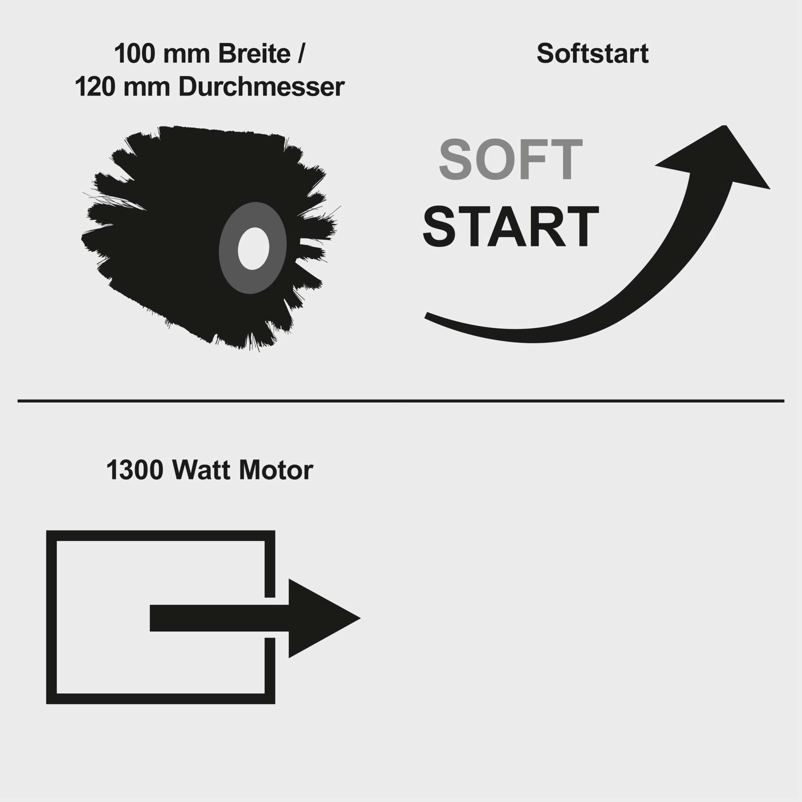 Satiniermaschine RMS1300-BE Scheppach Black - 100mm Bürstenbreite | variable Drehzahl | mit Messingdrahtbürste | Bürstenschleifer Bild 2