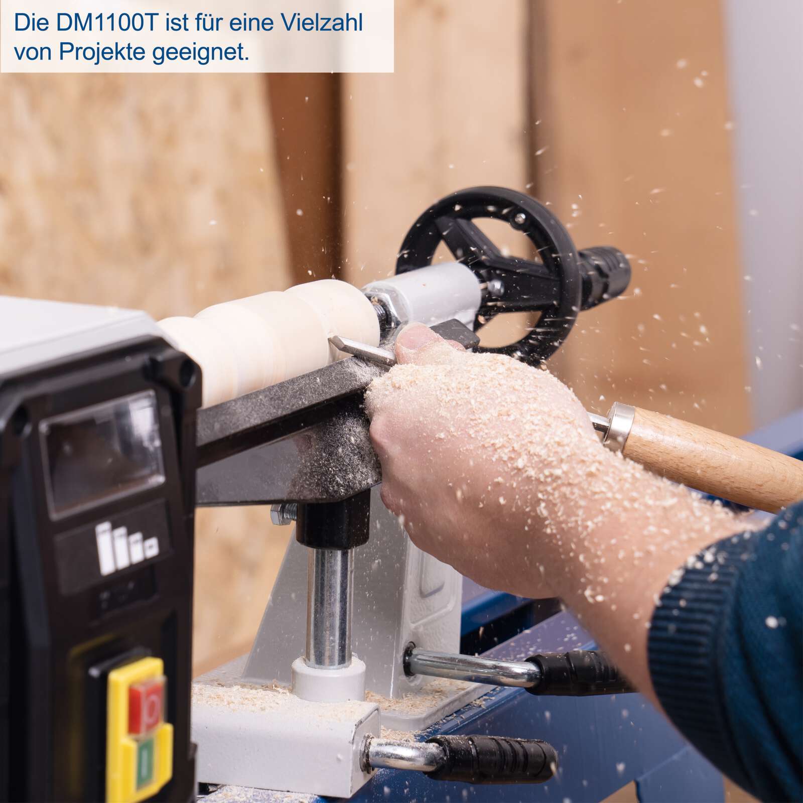 Drechselmaschine DM1100T Scheppach - Werkstücke bis 1000mm | 4 Geschwindigkeiten | inkl. Zubehörset Bild 5