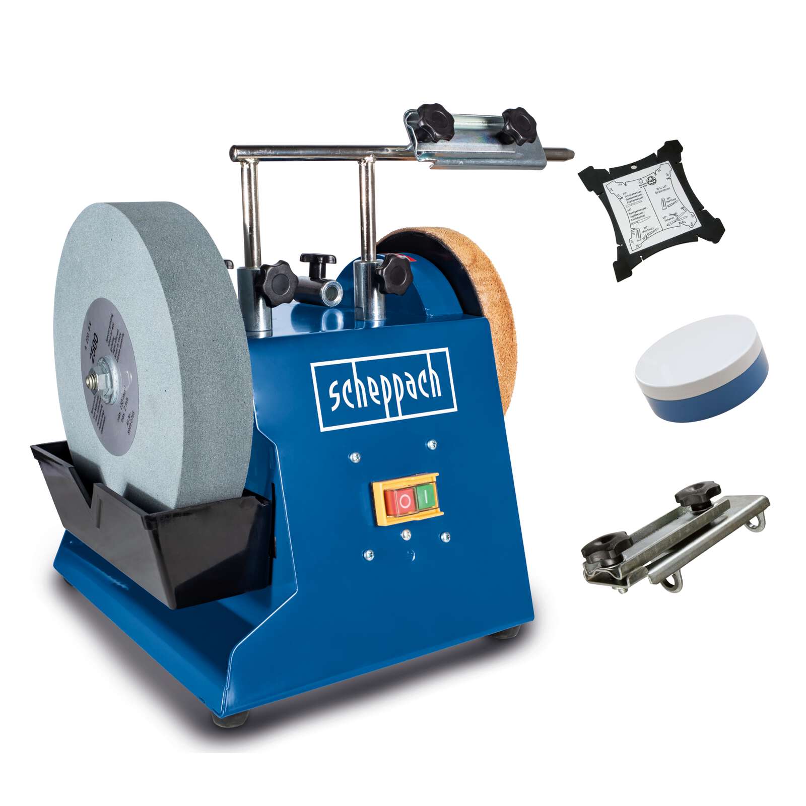 Nass-Schleifsystem TIGER 2500 Scheppach - 200W | 250mm Korund Schleifstein | 50mm Stärke | 220 Körnung Bild 3