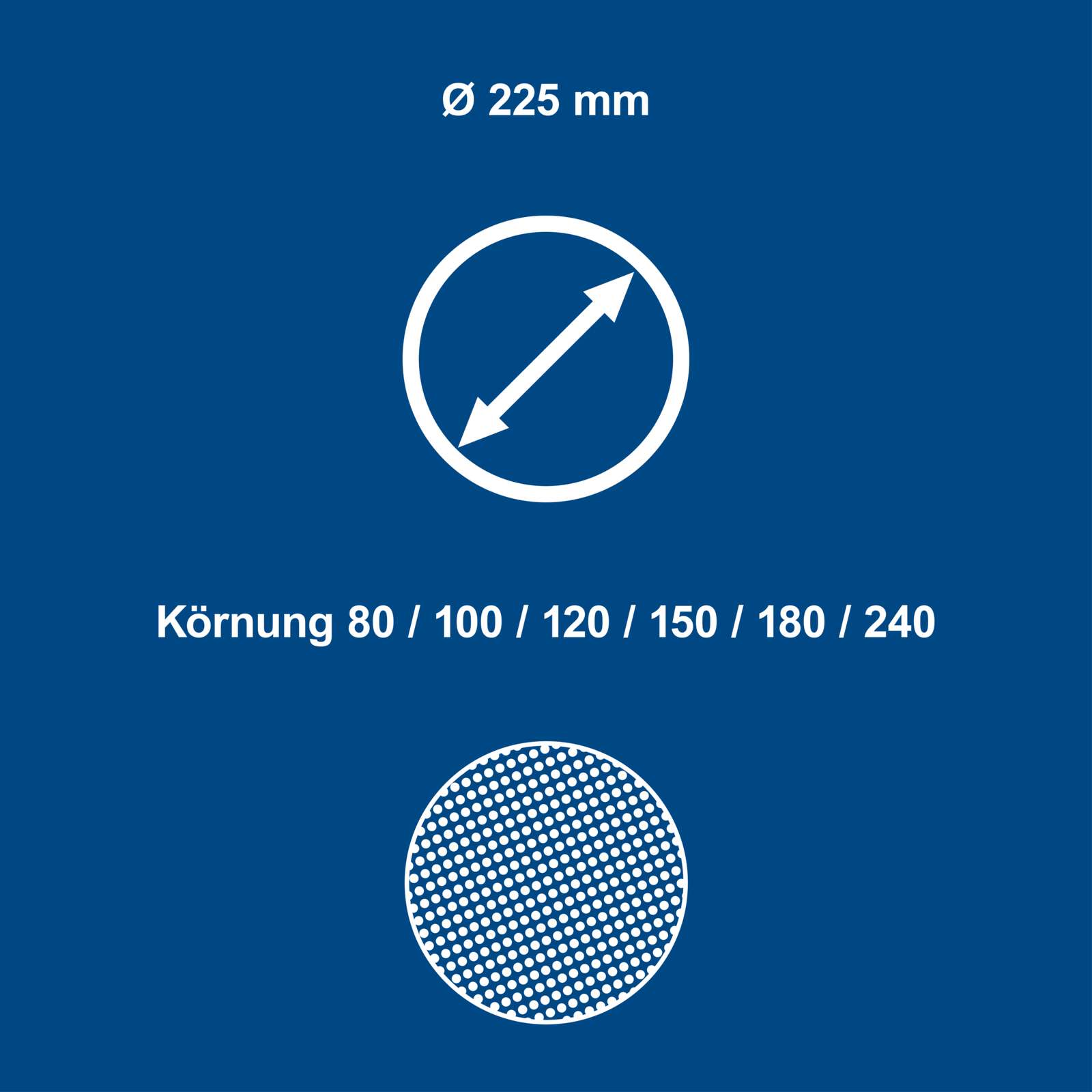Schleifpapier Set Scheppach RD225 - 1 Satz=6 Stück(K=80 100 120 150 180 240) Bild 3