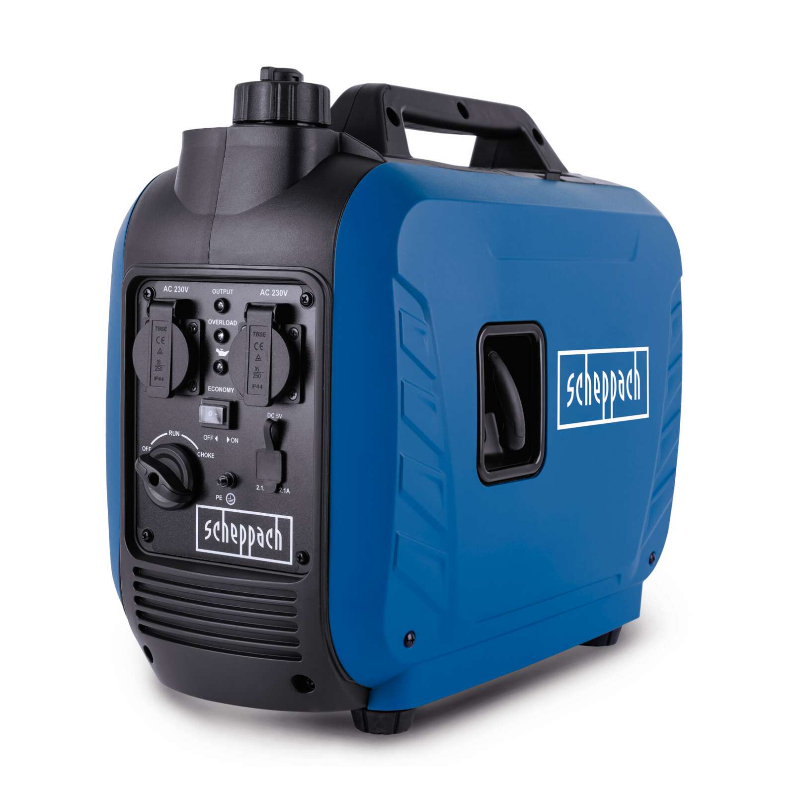 Inverter Stromerzeuger SG2500i Scheppach - 2000W | 2x 230V Steckdose / 2x USB Typ A (schnell ladend) Bild 2