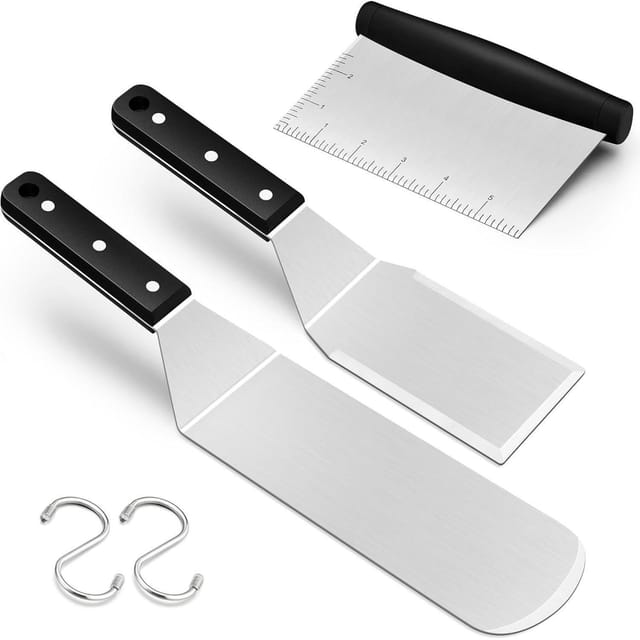 Grillspachtel 3er Set Edelstahl Mit Kunststoffgriff