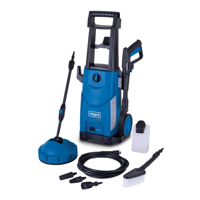 Hochdruckreiniger HCE2600 Scheppach - 2400W | 180bar Maximaldruck | 480L/h Durchflussmenge | 5m Schlauch | inkl. 8tlg. Zubehör