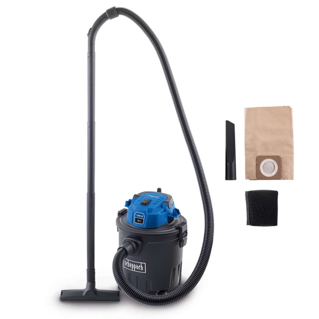 Elektro Nass-/Trockensauger VC16 Scheppach - 1200W | 1,8m Schlauchlänge | 16L Fassungsvermögen | 20kPa