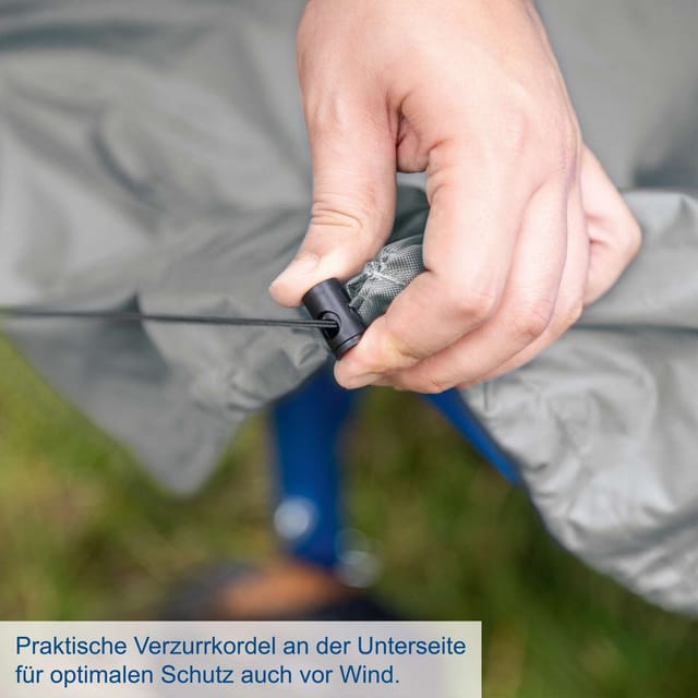Abdeckhaube grau Scheppach - 1050 x 1200 x 1100 mm | Wasserfest & UV30-Resistent | für Wippkreissägen, Holzspalter, Grills uvm.