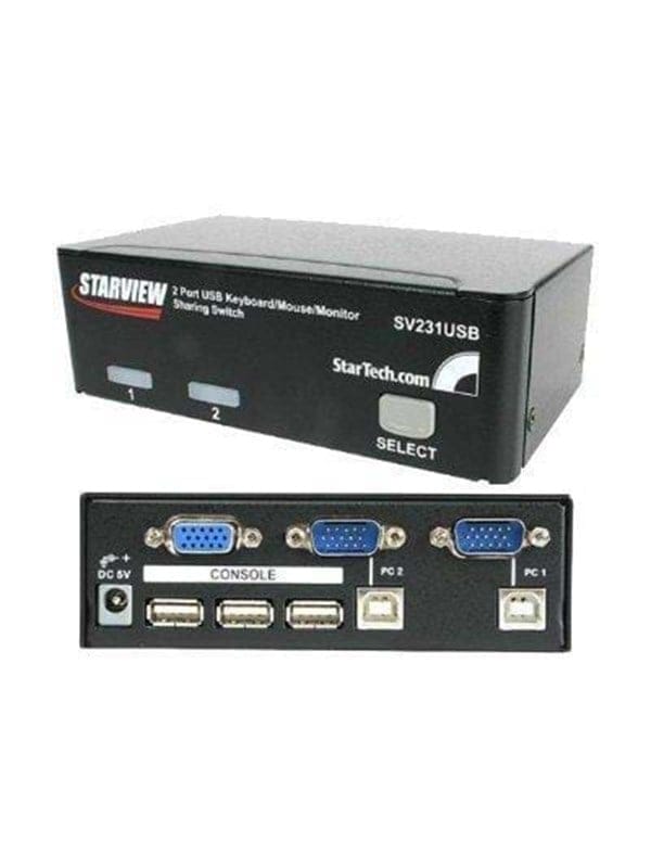 StarTech.com 2 Port Professional USB KVM Switch Kit mit Kabel - KVM Switch - 2 Anschlüsse