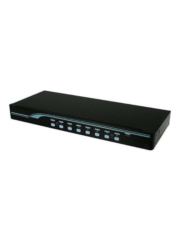 StarTech.com 8 Port 1U Rack Befestigungskit DVI USB KVM Switch - KVM Switch - 8 Anschlüsse