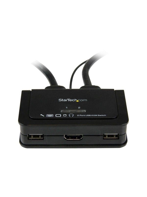 StarTech.com 2 Port USB HDMI Kabel KVM Switch w/ Audio und Remote Switch