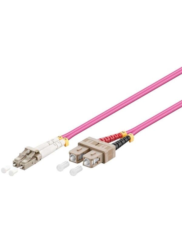 Pro Fiber Optical LC - SC OM4 - 3m - Rot - 3m