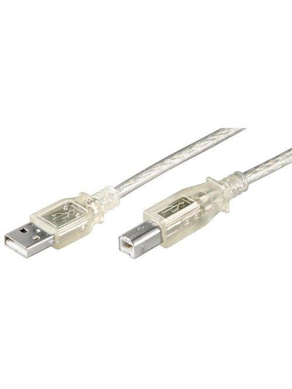 Pro USB-A USB-B 2.0 - 3m - Transparent