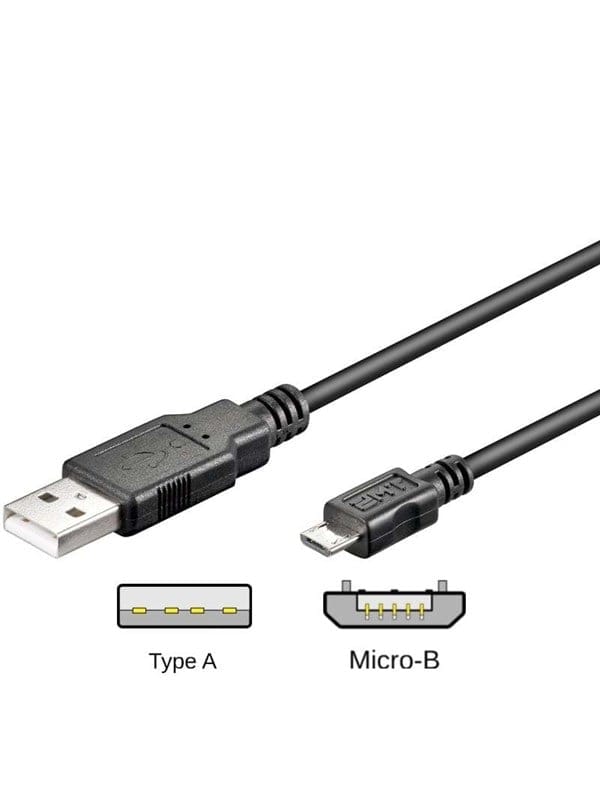 Pro USB-A USB Micro-B - 0.15m - Schwarz