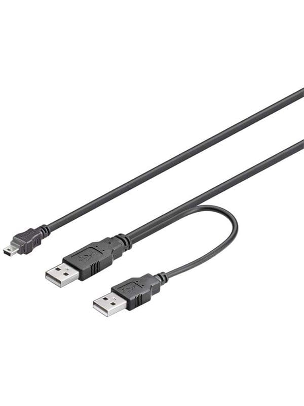 Pro USB 2.0 Dual Strom A/Mini-B - 0.60m