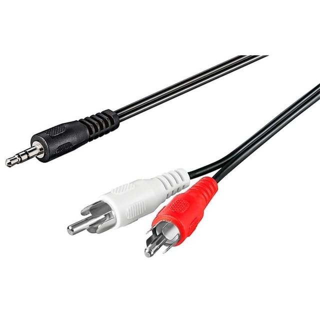 Pro MiniJack - 2xRCA - Schwarz - 5m