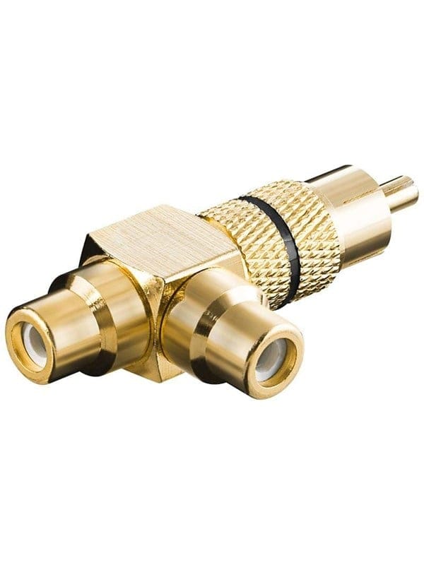 Pro Audio adapter RCA T-plug - Black