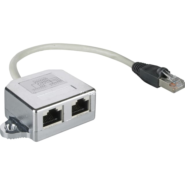 Pro LAN STP CAT 5e LAN Combiner - Silber - 0.1m