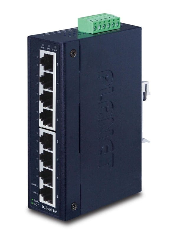 PLANET IGS-801M 8-Port 10/100/1000Mbps Managed Industrial Ethernet Switch