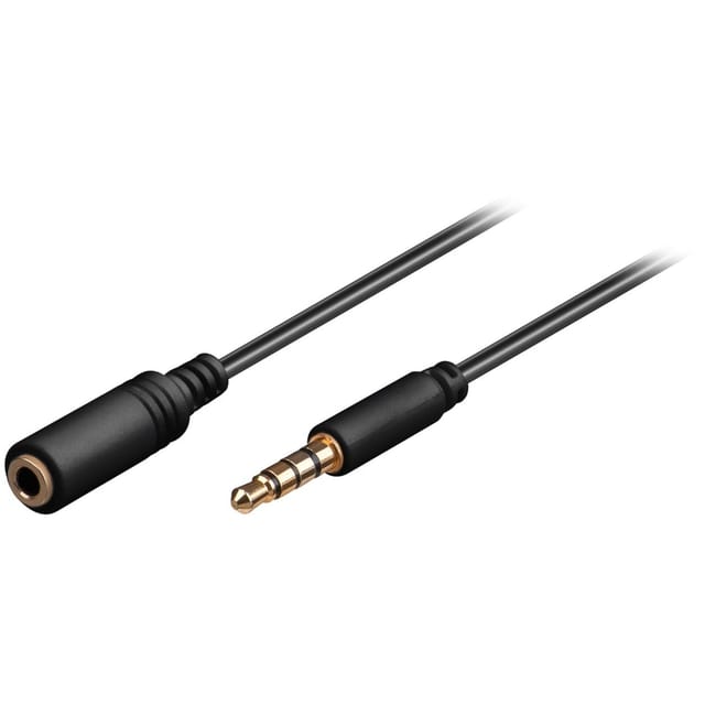 Pro MiniJack 3.5mm Ext. 4P - Bk - 1.5m