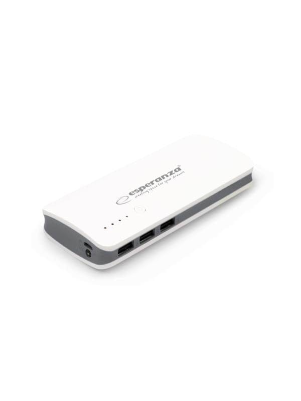 Esperanza POWER BANK RADIUM 8000MAH WHITE/GRAY Powerbank (Akku) - Weiß - 8000 mAh