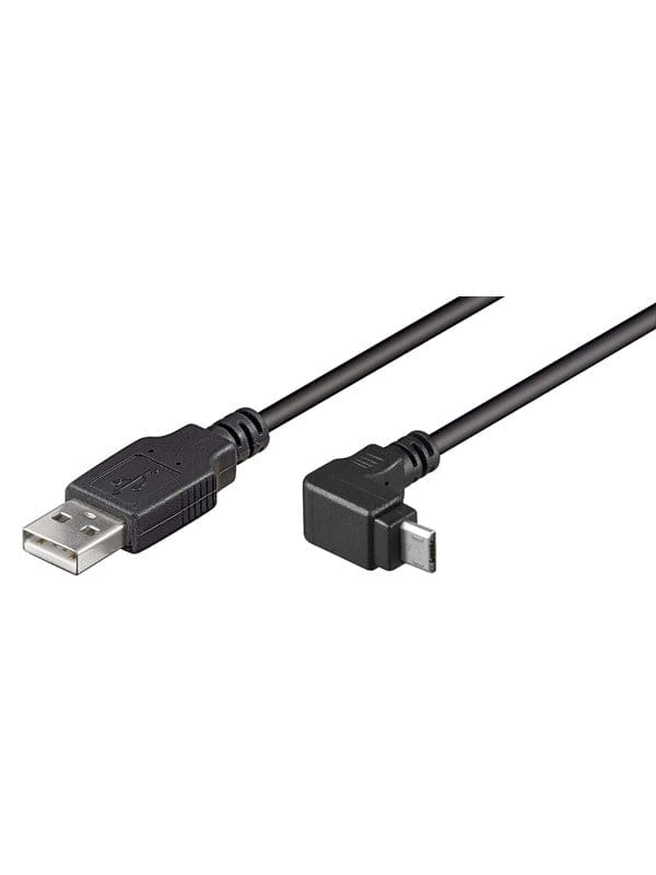 Pro USB- A Micro USB-B Angled - Black - 1.8m